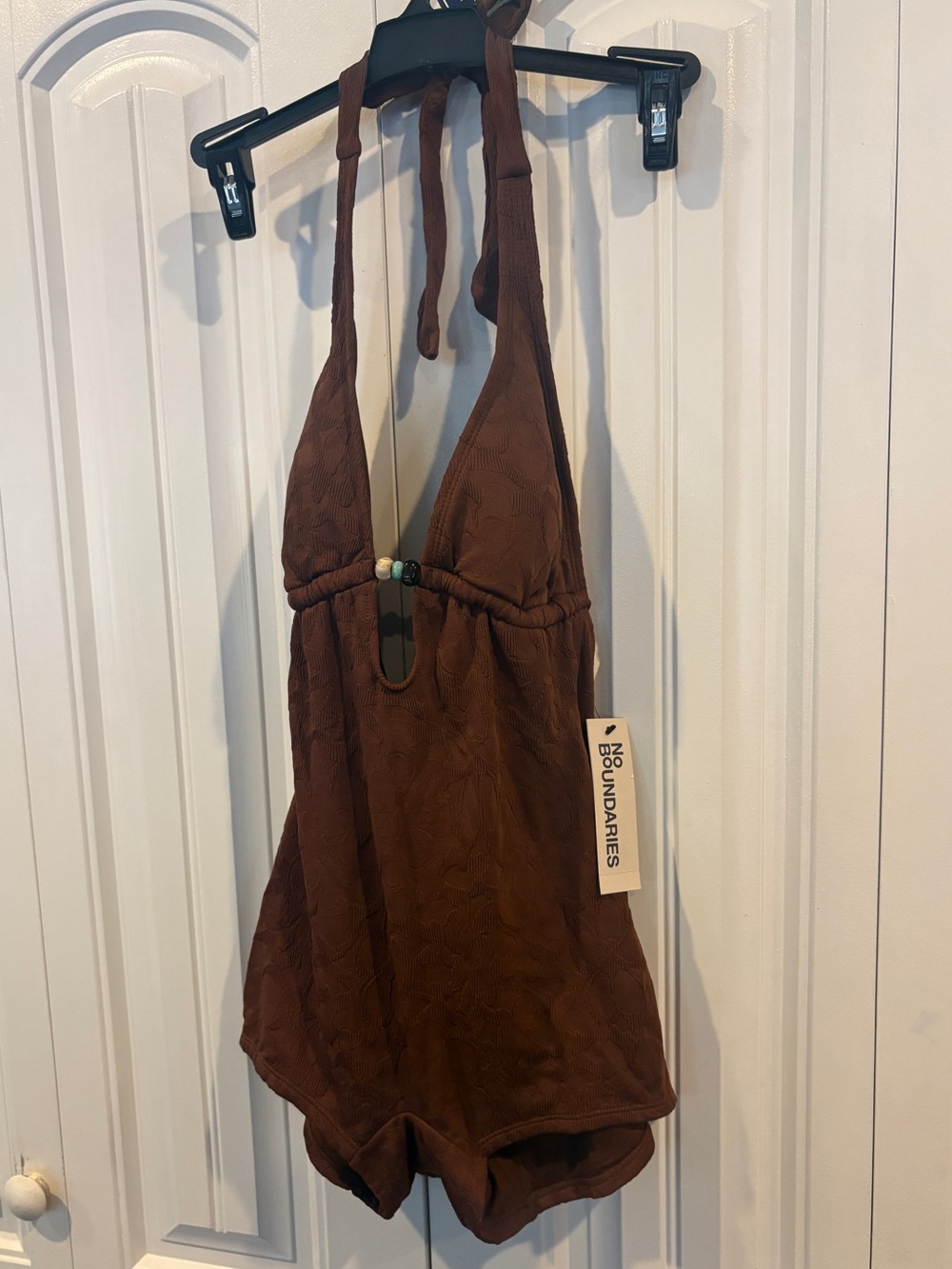 No boundaries brown swim romper size XS